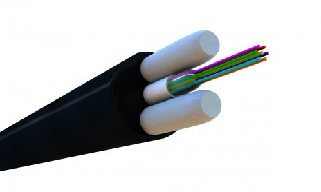 FO-STFR-OUT-504-8- PE-BK fiber optic cable 50/125 (OM4) multimode, 8 fibers, single-module, round, water-blocking gel, reinforced with fiberglass rods, external, PE, black