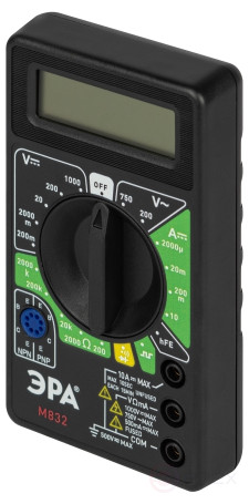 МТ-832F Мультиметр цифровой ЭРА модель M832
