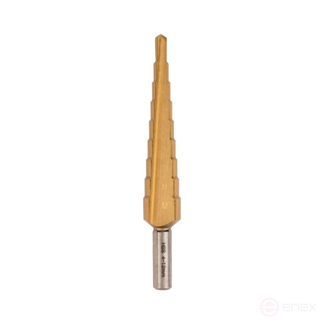 Набор ступенчатых сверл NORGAU industrial по металлу 4-30 мм, HSS/TIN, 3 предмета