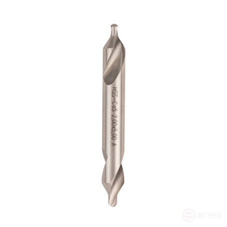 Сверло центровочное NORGAU industrial по металлу 60°, 2 мм, HSS-E, форма A