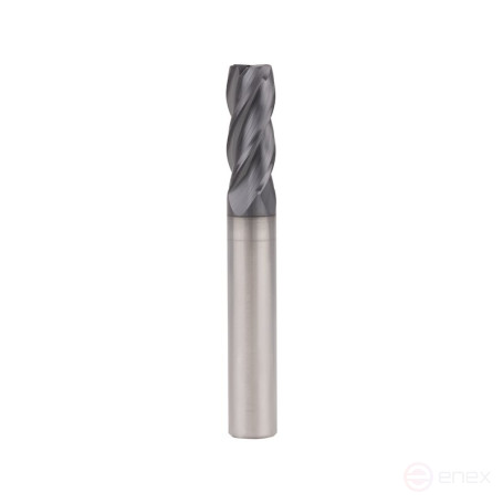 Фреза концевая радиусная NORGAU Industrial по металлу 10 мм, R0.5, Z4, VHM/TIALN