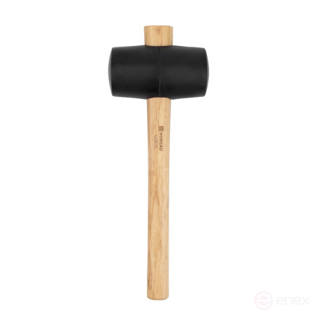 Киянка резиновая NORGAU Industrial с деревянной рукоятью 680 г, 70 мм, N226-70