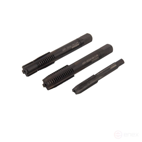 Набор ручных метчиков NORGAU Industrial M3-М12, HSS-E/VAP, 22 предмета