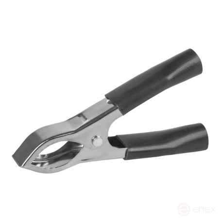 Клемма-зажим крокодил 75 мм черная изолированная ручка ARNEZI A0101001