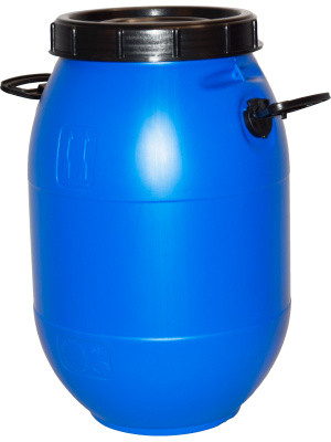 Barrel p/e 50l. with screw cap color blue