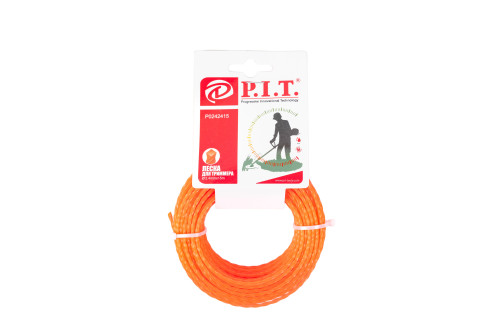 The fishing line for the trimmer is 2.4mm x 15m. twisted. cardboard (200 pcs. in a box)