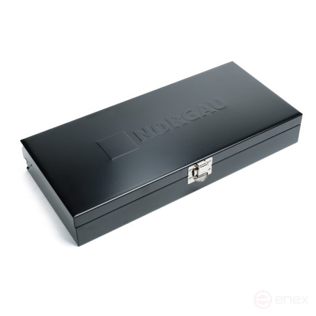 Набор шестигранных ударных торцевых головок NORGAU Industrial удлиненных 1/2’’, 12 предметов, N19KL-012 в металлическом ящике