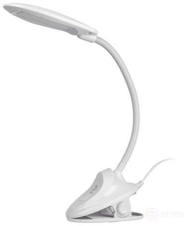 Настольный светильник ЭРА NLED-478-8W-W светодиодный на прищепке белый