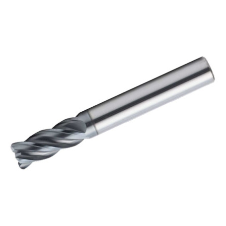 Radius milling cutter NORGAU Industrial high-performance 4 mm, R0.5 mm, Z4, VHM/AlCrSiN