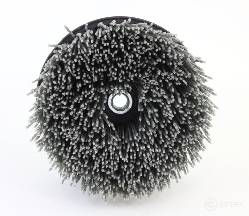 Щетка чашечная Д140*M14, ворс полимер-абразив P46 по дереву для УПМ УШМ (болгарка) (3-101)