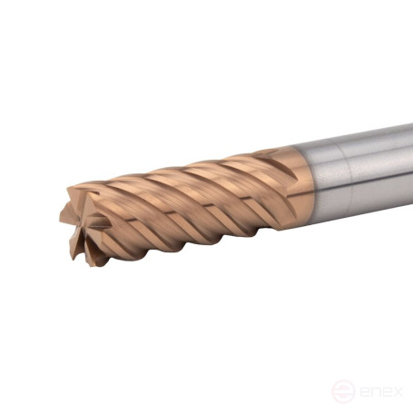 Фреза концевая чистовая NORGAU Industrial с удлиненным хвостовиком 12 мм, Z6, VHM/TiAl CrSiN