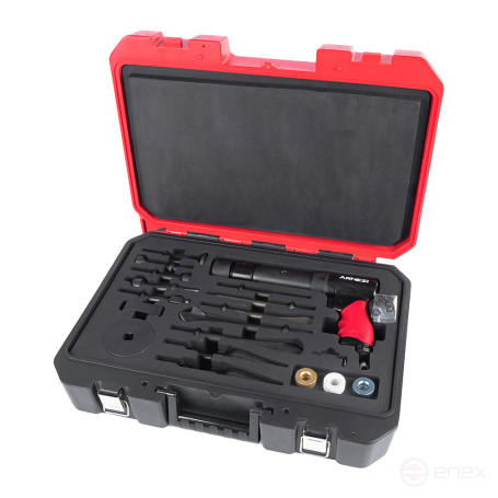 Pneumatic hammer with a set of chisels and nozzles 21pr. Arnezi R7506162