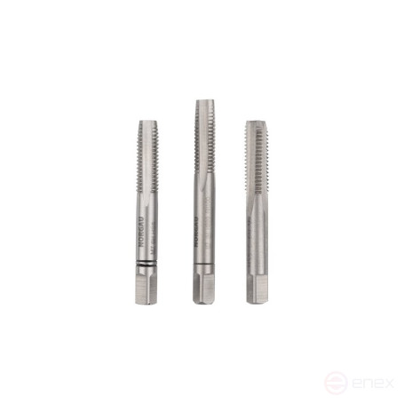 Set of hand taps NORGAU Industrial M7, HSS, 3 pieces