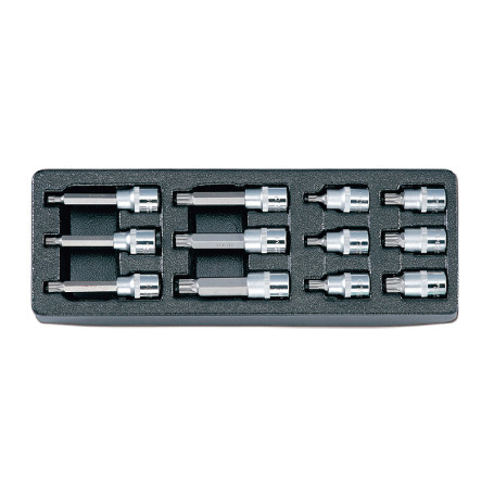 Набор насадок 1/2" M-профиль в ложементе, 12 предметов