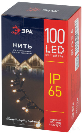 Garland ERA ERAPS-NZ2 LED Christmas String Outdoor 10m Yellow 100 LED