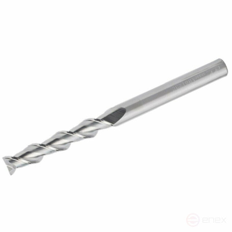 End mill NORGAU Industrial with an elongated cutting part of 20 mm, Z2, VHM