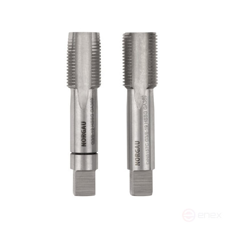 Комплект ручных метчиков NORGAU Industrial G3/8, HSS, 2 предмета