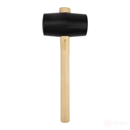 Rubber mallet NORGAU Industrial with wooden handle 910 g, 80 mm, N226-80