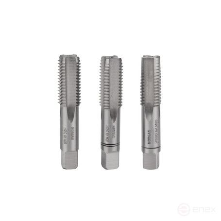 Set of hand taps NORGAU Industrial M20, HSS, 3 pieces