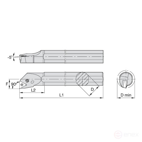 Turning holder NORGAU Industrial boring S40T-PTFNR16