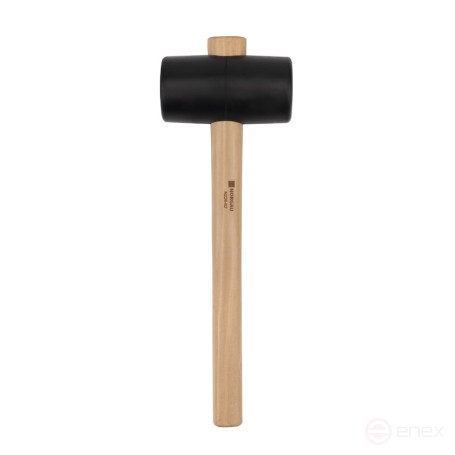 Rubber mallet NORGAU Industrial with wooden handle 454 g, 62 mm, N226-62
