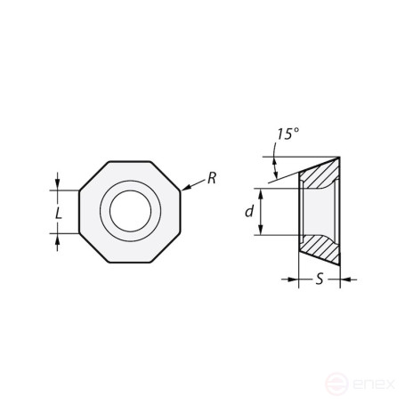 Пластина фрезерная NORGAU Industrial ODKT060508-UM, NRG25P