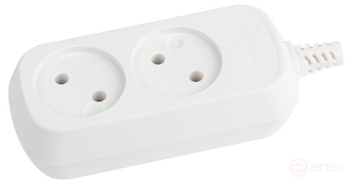 ERA KX-2 block 2 sockets without grounding white