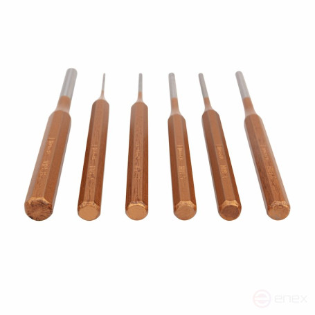 Набор выколоток NORGAU Industrial в металлическом футляре N116, 6 предметов