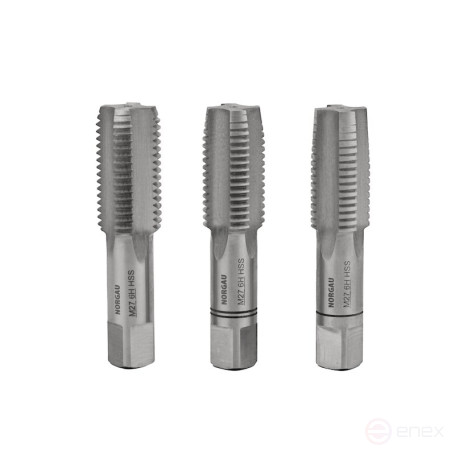 Комплект ручных метчиков NORGAU Industrial M27, HSS, 3 предмета