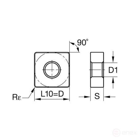 Пластина токарная NORGAU Industrial негативная SNMM250924-RH5, NRG25P