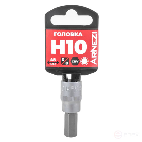Головка 3/8" со вставкой HEX H10, L=48 мм на холдере Arnezi R0204310