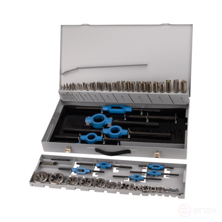 Набор ручных метчиков и плашек NORGAU Industrial M3-M24, 64 предмета, HSS-E