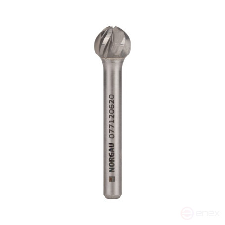 Carbide borehole NORGAU Industrial spherical 12 mm, shape D, ALU