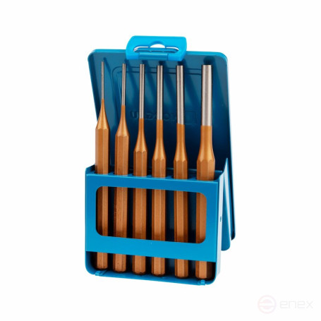 Набор выколоток NORGAU Industrial в металлическом футляре N116, 6 предметов