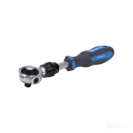 NORGAU Industrial ratchet with switch mechanism and 1/4" rotary head, N20R72T