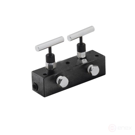 Distributor NORGAU Industrial NVRF382 with 2 valves 3/8" -18 NPTF 700 bar