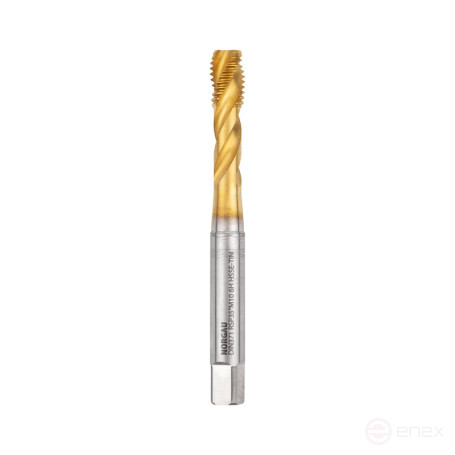 Метчик машинный NORGAU Industrial для глухих отверстий М10, форма C, HSS-E/TiN