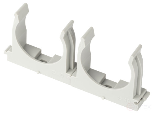 Крепеж-клипса ЭРА CLIP-40-G-MP для трубы прямой монтаж серая d40мм 25шт