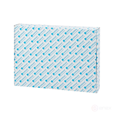 Set of 1/2" NORGAU Industrial twelve-sided end heads in a box, 19 pcs, ND19