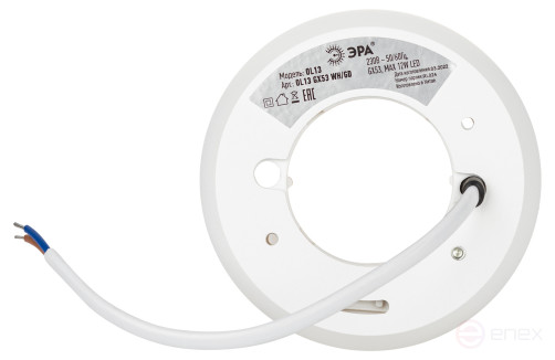 Светильник накладной ЭРА OL13 GX53 WH/GD под лампу GX53 белый/золото