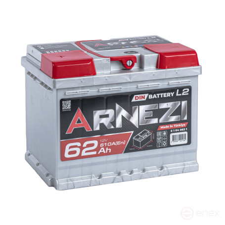 Аккумулятор ARNEZI DIN SMF 62 А/ч прямой L+ 242x175x190 L2 EN 610 А