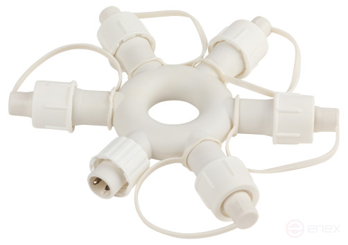 ERA ERAPS-OR2 Circular Splitter for Garlands 6 Sockets IP44 PVC 24 V
