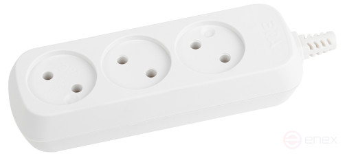 ERA KX-3 block 3 sockets without grounding white