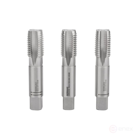 Комплект ручных метчиков NORGAU Industrial M22, HSS-E, 3 предмета
