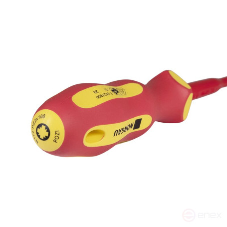 Отвертка диэлектрическая крестовая NORGAU Industrial PZ2x100 мм, N172