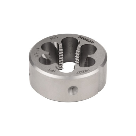 Round die NORGAU Industrial for metal HSS NPT 1/2 x 14, Form B