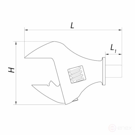 Насадка разводная NORGAU Industrial для динамометрического ключа 9х12, 5-30 мм