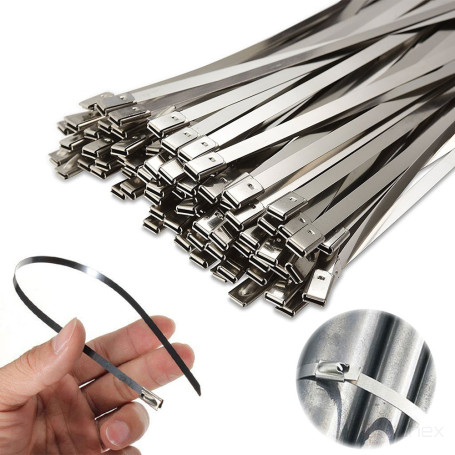Steel ties (AISI 304) STS 4.6x600mm, 100 pcs. MALIEN