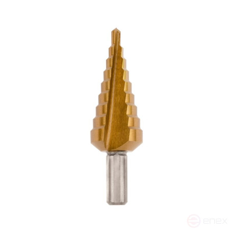 Набор ступенчатых сверл NORGAU industrial по металлу 4-30 мм, HSS/TIN, 3 предмета