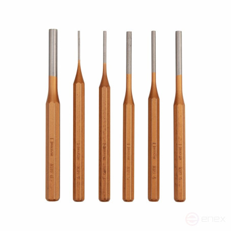 Набор выколоток NORGAU Industrial в металлическом футляре N116, 6 предметов